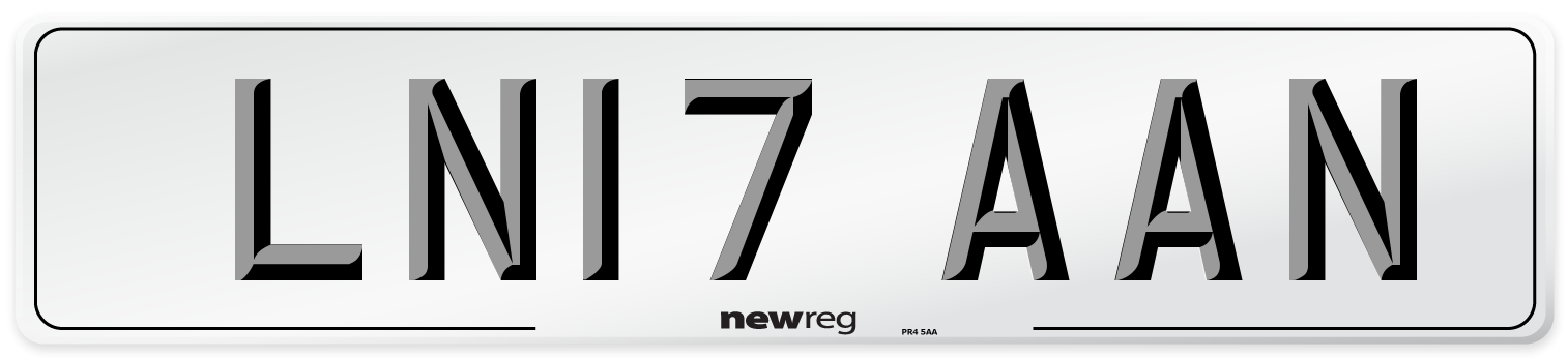 LN17 AAN Number Plate from New Reg